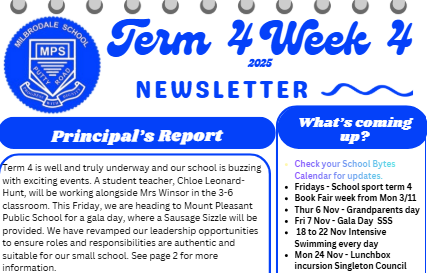 An image of the latest newsletter font cover