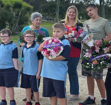 An iamge of our students marching on ANZAC Day Bulga.